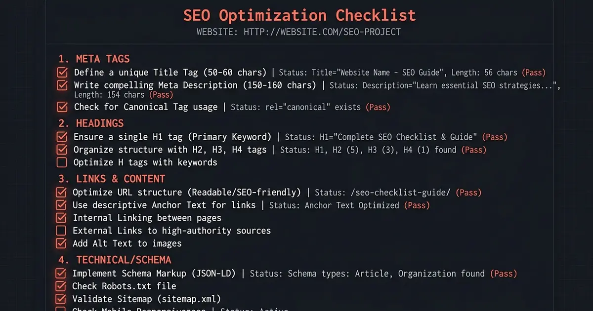 Blog SEO Checklist for 2026 (Free) | Claude Blog